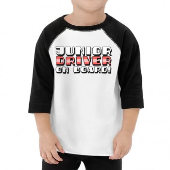 Best Design Toddler Baseball T-Shirt - Printed 3/4 Sleeve T-Shirt - Funny Kids' Baseball Tee