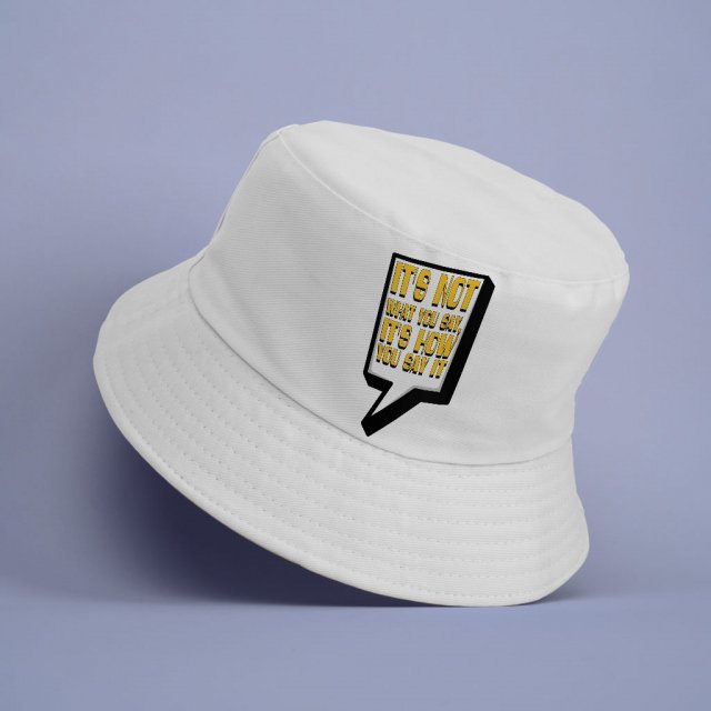 Quote Printed Bucket Hat – Best Print Hat – Themed Bucket Hat