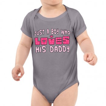 Love Daddy Baby Jersey Onesie - Cute Baby Bodysuit - Kawaii Baby One-Piece
