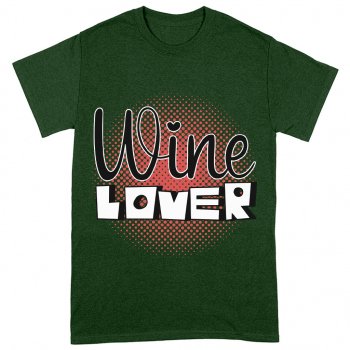 Wine Lover Heavy Cotton T-Shirt - Best Print Tee Shirt - Cool T-Shirt