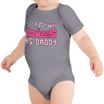 Love Daddy Baby Jersey Onesie - Cute Baby Bodysuit - Kawaii Baby One-Piece