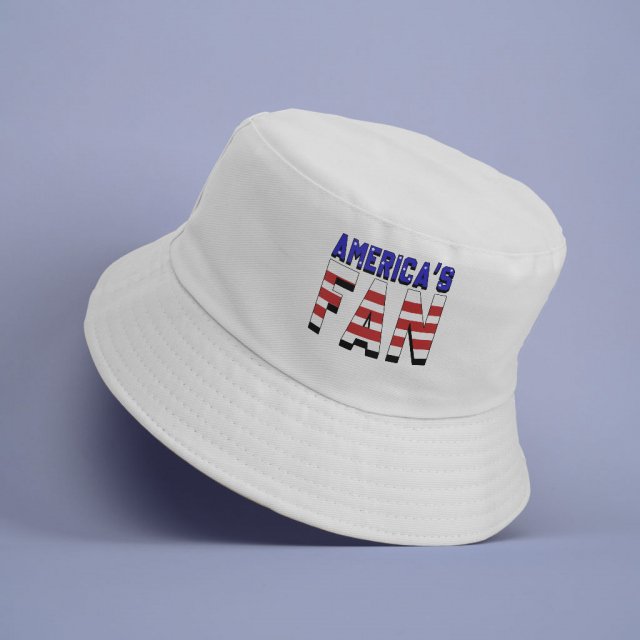 Patriotic Design Bucket Hat - USA Flag Hat - Trendy Bucket Hat - Image 3