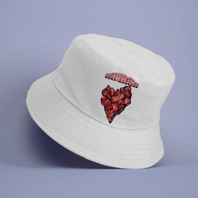 Heartbreaker Bucket Hat - Heart Print Hat - Graphic Bucket Hat - Image 3