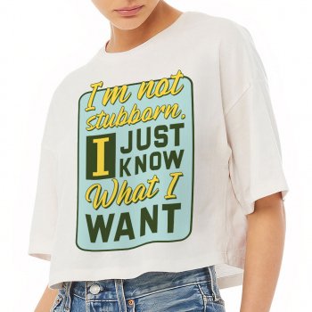 Cool Quotes Women's Crop Tee Shirt - Motivational Cropped T-Shirt - Graphic Crop Top