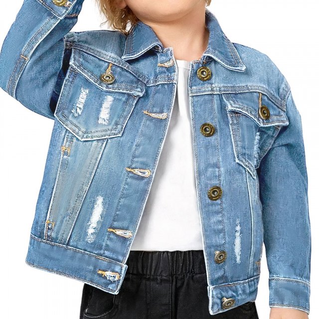 Toddlers in Denim Jackets