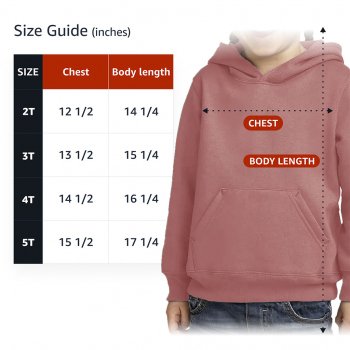 Lady Design Toddler Pullover Hoodie - Printed Sponge Fleece Hoodie - Funny Hoodie for Kids