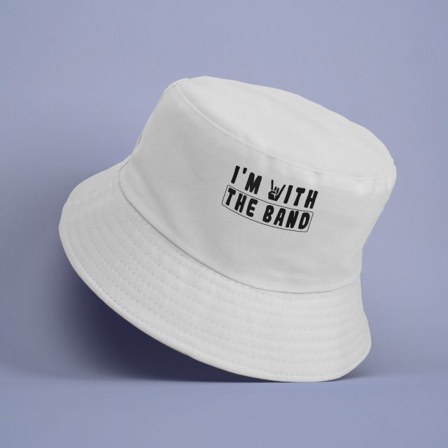 I'm With the Band Bucket Hat - Cool Trendy Hat - Printed Bucket Hat - Image 3