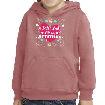 Lady Design Toddler Pullover Hoodie - Printed Sponge Fleece Hoodie - Funny Hoodie for Kids