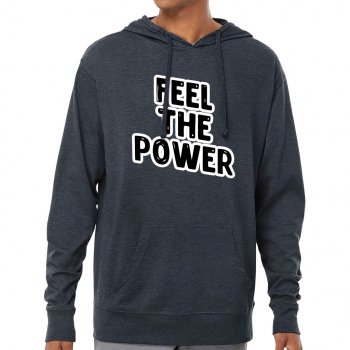 Inspirational Lightweight Jersey Hoodie - Cool Quote Hooded Pullover - Printed Hoodie