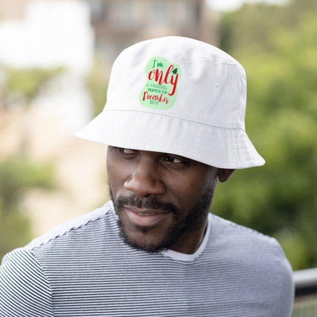 I'm Only a Morning Person on December 25th Bucket Hat - Christmas Design Hat - Best Print Bucket Hat - Image 4