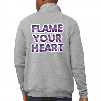 Cute Design Zip Pullover - Cool Print Fleece Pullover - Themed Pullover