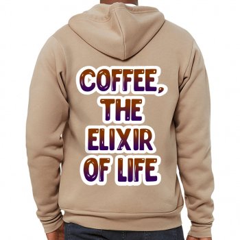 Coffee Lover Full-Zip Hoodie - Cool Hooded Sweatshirt - Best Design Hoodie