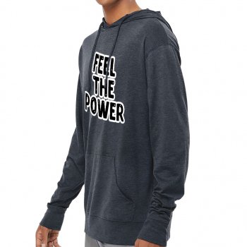 Inspirational Lightweight Jersey Hoodie - Cool Quote Hooded Pullover - Printed Hoodie