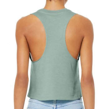 Sport Design Racerback Cropped Tank - Cool Women's Tank - Printed Tank Top