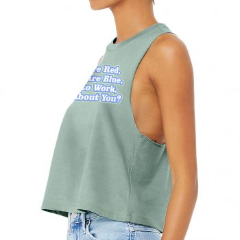 Roses are Red Racerback Cropped Tank - Funny Design Women's Tank - Themed Tank Top