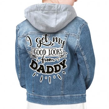 Cool Funny Hooded Denim Jacket for Kids - Printed Jean Jacket - Cool Trendy Denim Jacket for Kids