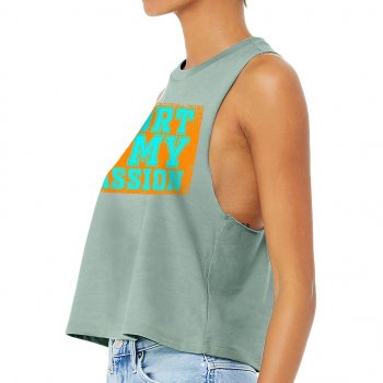 Sport Design Racerback Cropped Tank - Cool Women's Tank - Printed Tank Top