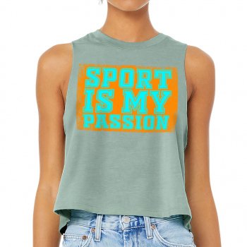 Sport Design Racerback Cropped Tank - Cool Women's Tank - Printed Tank Top