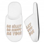 Be Happy Memory Foam Slippers - Be You Slippers - Cool Trendy Slippers Fashion Slippers and Socks