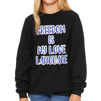 Freedom Kids' Raglan Sweatshirt - Cute Graphic Sponge Fleece Sweatshirt - Cool Design Sweatshirt