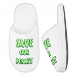 Save the Planet Memory Foam Slippers - Earth Day Slippers - Trendy Slippers Fashion Slippers and Socks