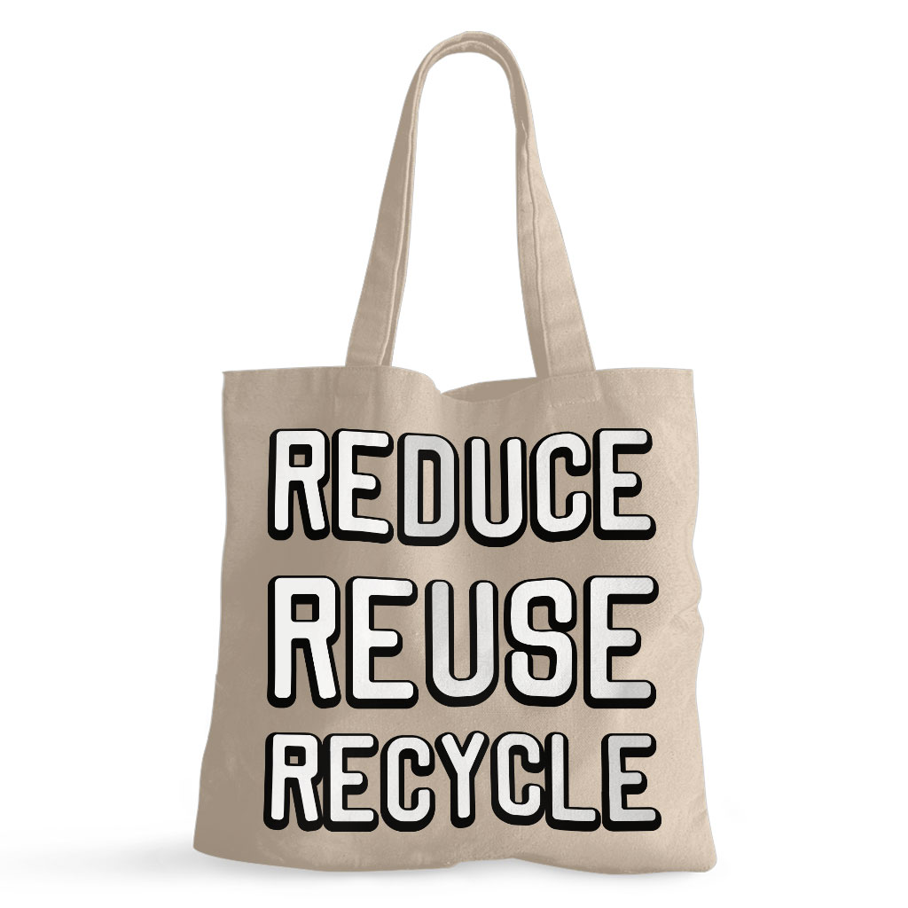 Reduce Reuse Recycle Small Tote Bag Cute Design Shopping Bag Best Design Tote Bag Pick