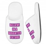 Believe Memory Foam Slippers - Cool Slippers - Graphic Slippers Fashion Slippers and Socks