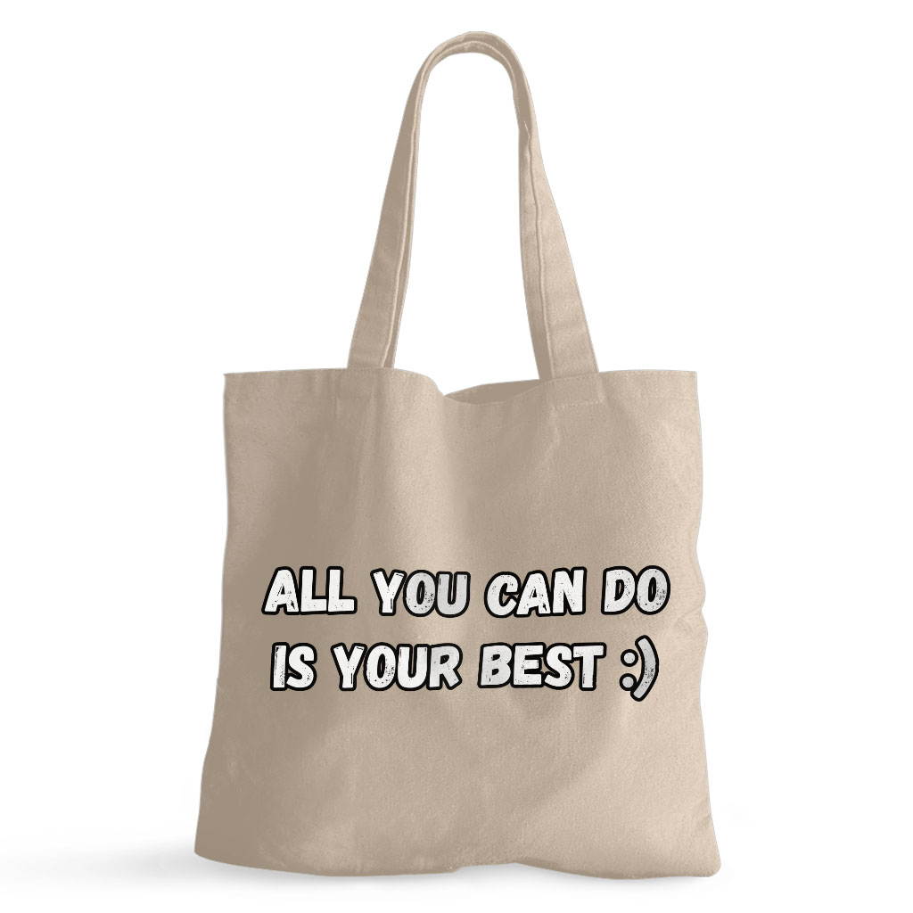 Motivational Small Tote Bag - Best Quote Shopping Bag - Cool Print Tote Bag