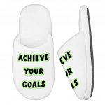 Achieve Your Goals Memory Foam Slippers - Trendy Design Slippers - Best Print Slippers Fashion Slippers and Socks