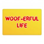 Woof Pet Food Mat - Funny Anti-Slip Pet Bowl Mat - Cool Pet Feeding Mat MADE IN THE USA Pet Supplies Pet Supplies