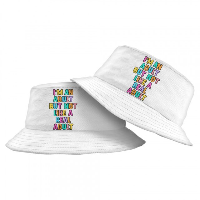 I'm an Adult Bucket Hat - Colorful Hat - Printed Bucket Hat