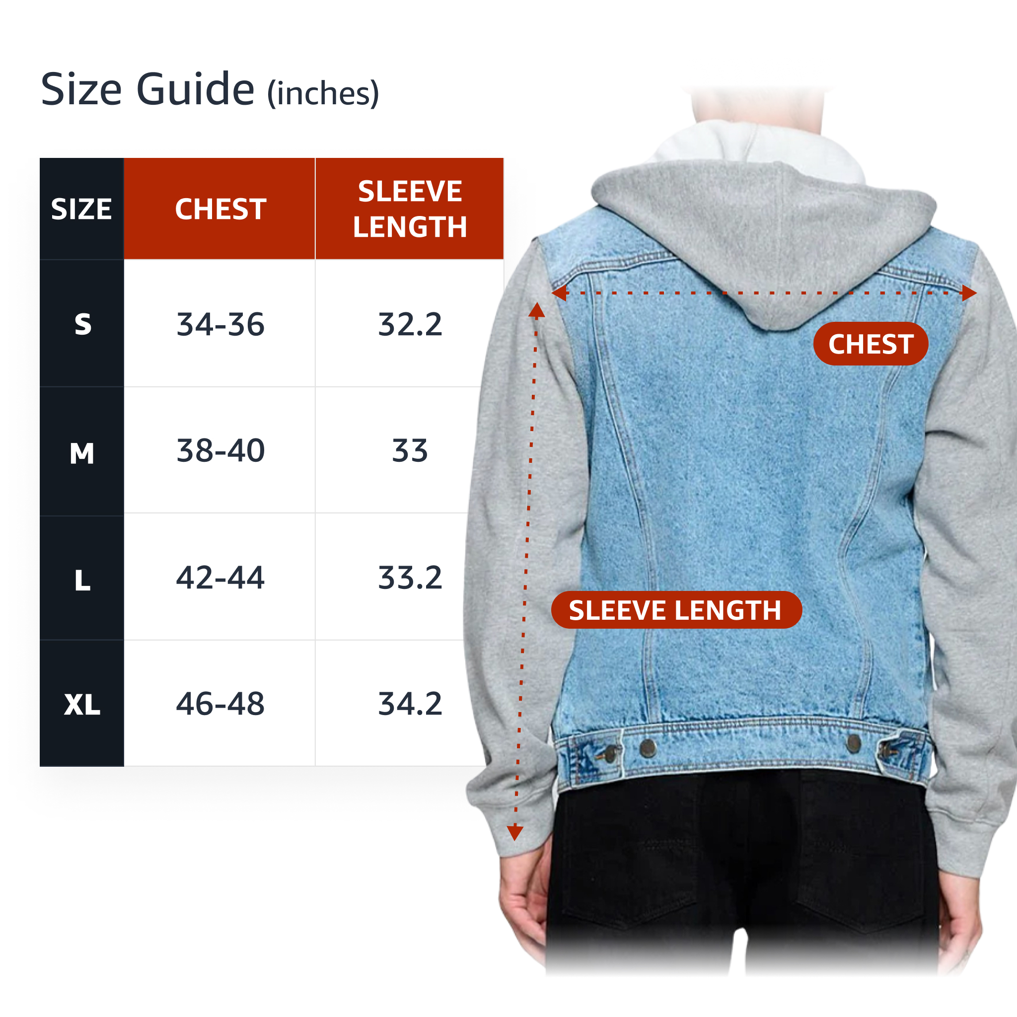 8882515 gal 4 size chart denim jacket with fleece hoody 1 8882515 gal 4 size chart denim jacket with fleece hoody 1