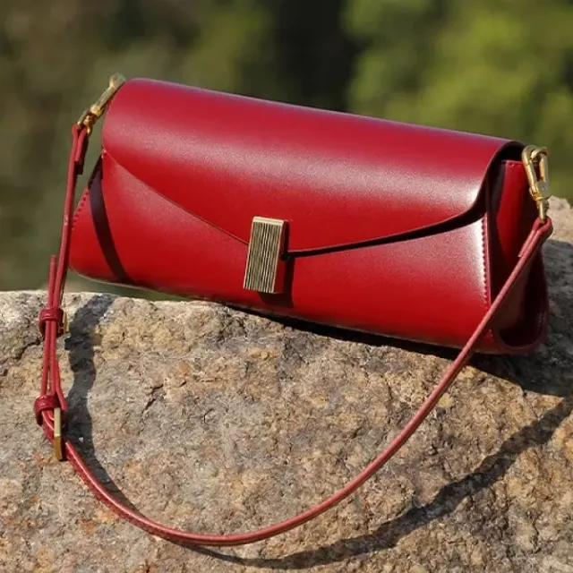 Luxury Split Leather Shoulder Bag for Women