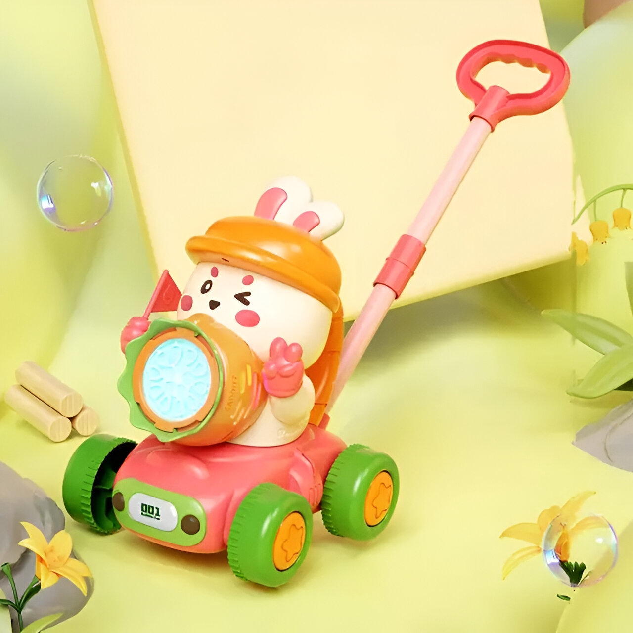 2-in-1 Electric Bubble Cart with Lights 2