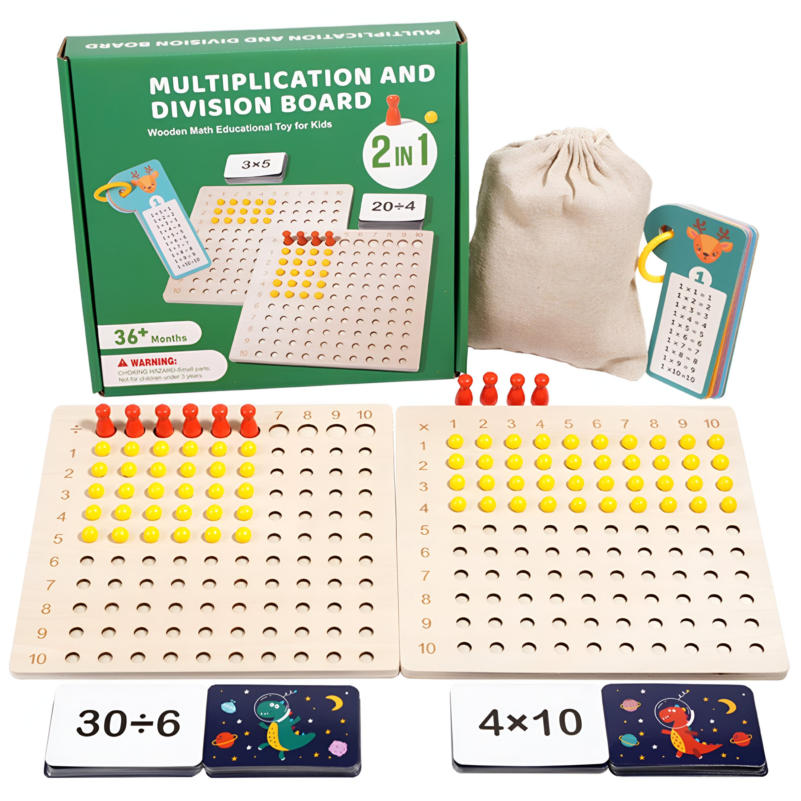 Montessori Wooden Multiplication Board view 2
