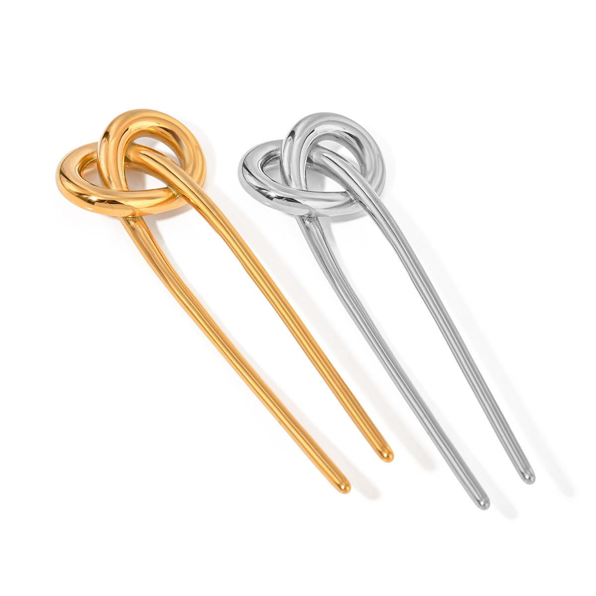 18K Gold Plated Stainless Steel Slim Pentagram Hair Tie view 2