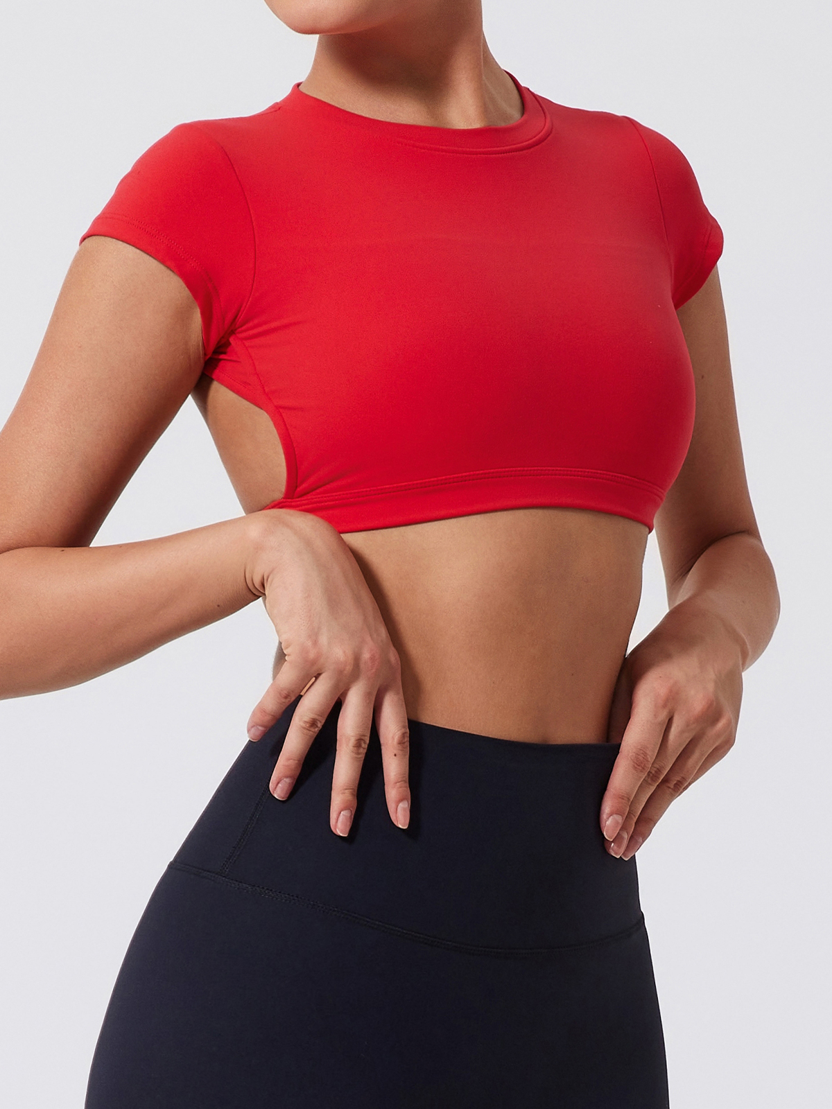 Women's Backless Sports Crop Top – Quick-Dry Yoga & Fitness Shirt - Image 9