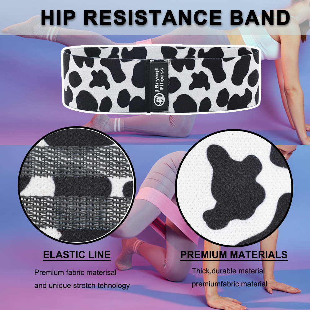 Barbell Pad & Gym Accessories Set – Cow Print, Ankle Straps, Wrist Straps & Hip Band - Image 4