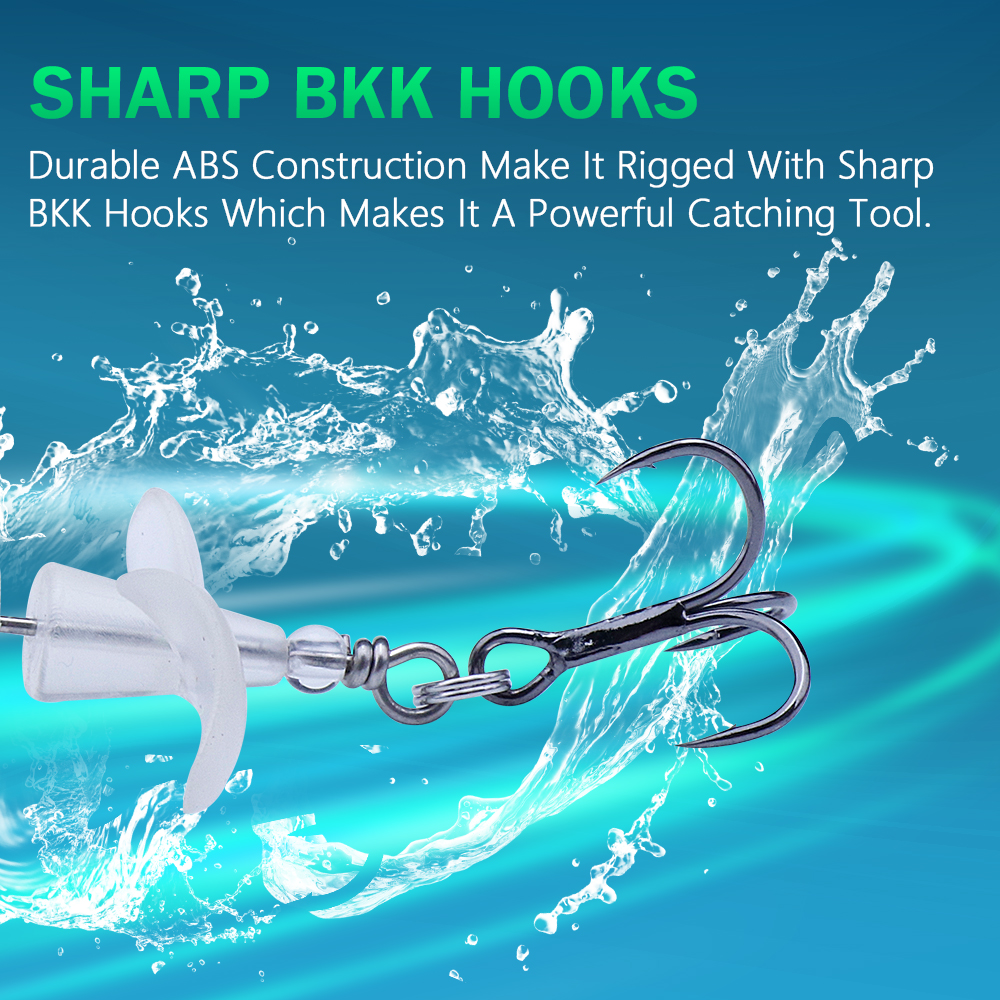Topwater 3.5in 0.42oz Whopper Plopper Fishing Lure with Rotating Tail - Image 4