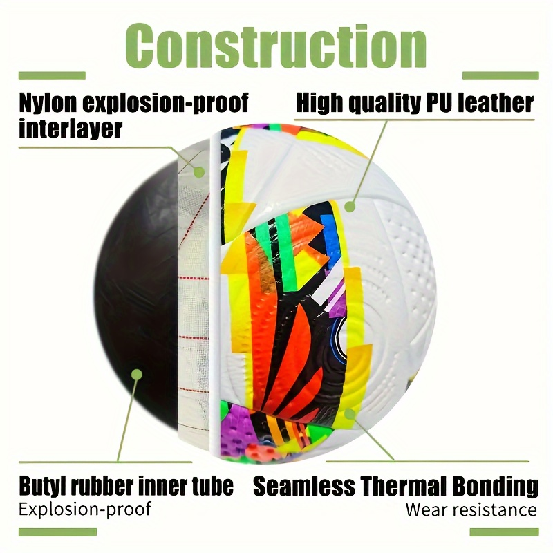 Pro-Level Seamless PU Soccer Ball – Official Size 4/5 Training & Match - Image 4