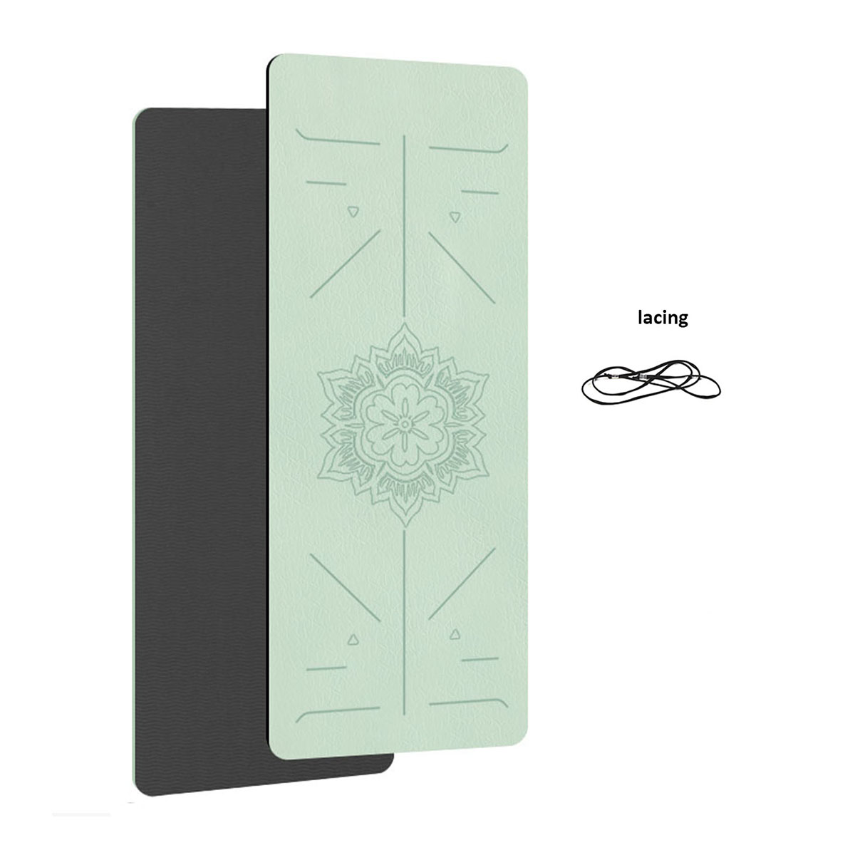 Non-Slip TPE Yoga Mat with Alignment Lines – 6mm Thick for Home Fitness - Image 2