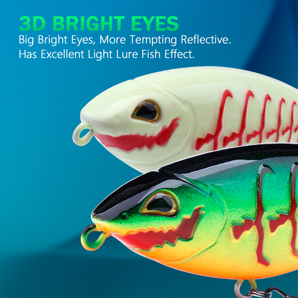 Topwater 3.5in 0.42oz Whopper Plopper Fishing Lure with Rotating Tail - Image 3