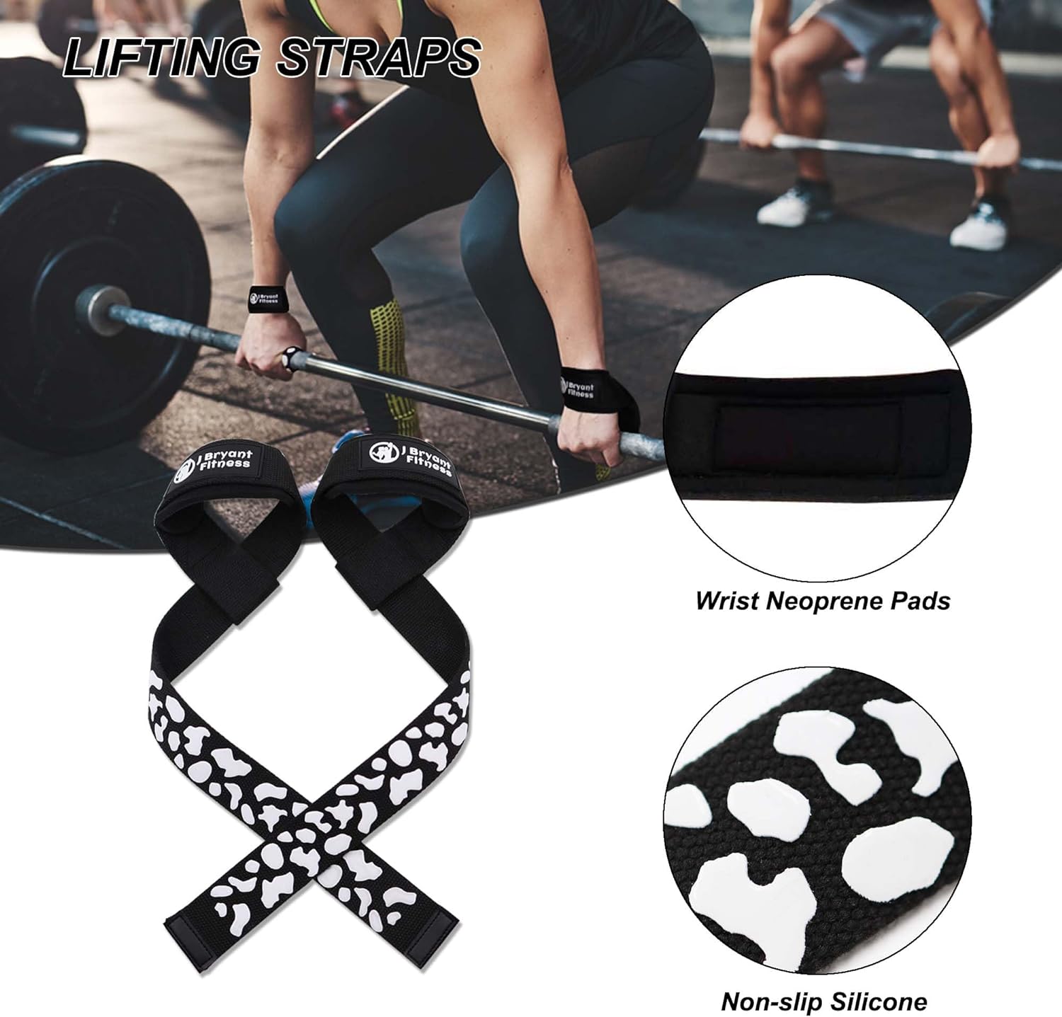 Barbell Pad & Gym Accessories Set – Cow Print, Ankle Straps, Wrist Straps & Hip Band - Image 6