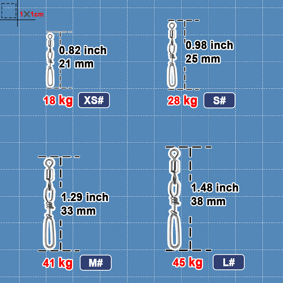 High Strength 360° Fishing Swivels Snap Clips – 25 Pcs Stainless Set - Image 6