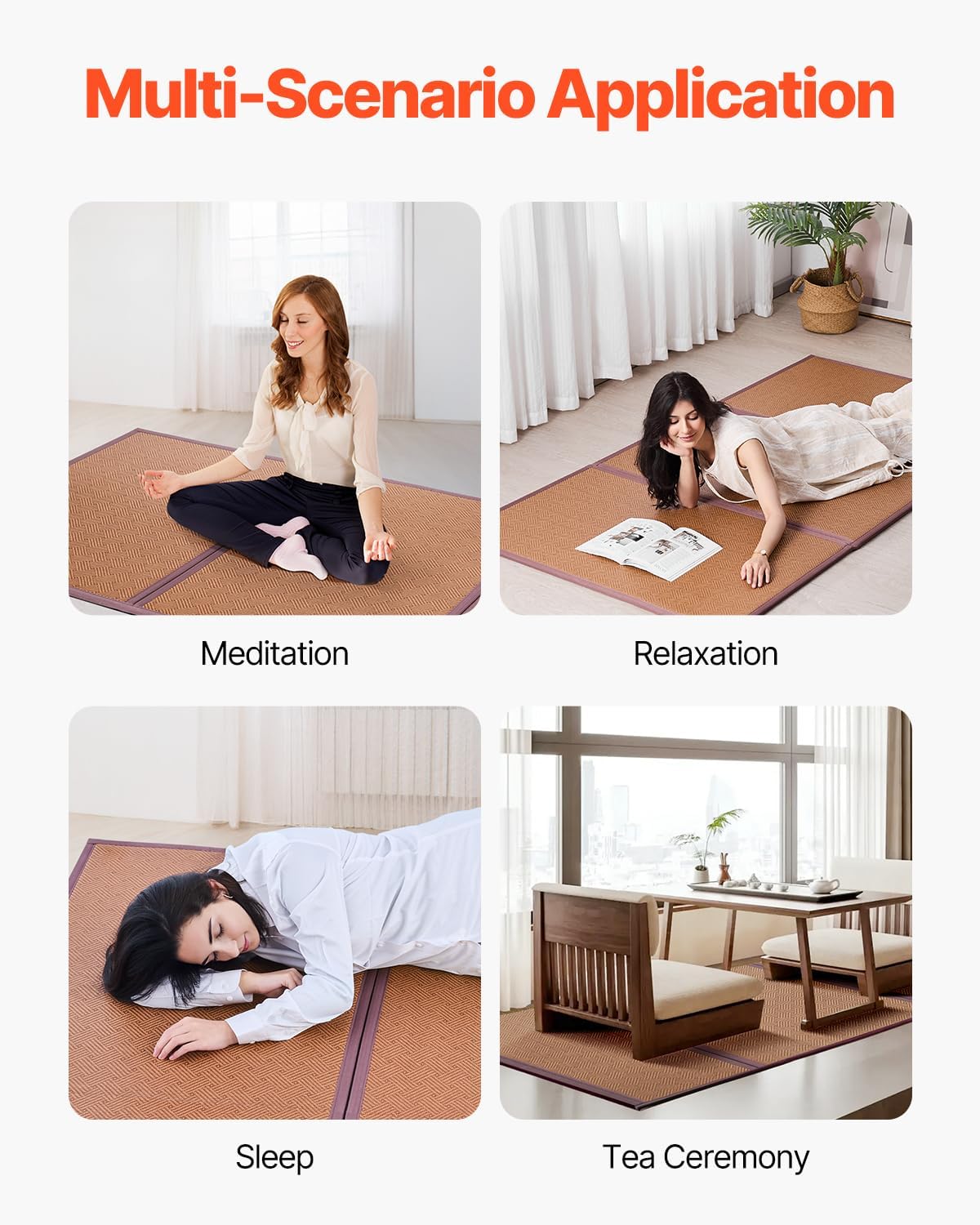 Foldable Japanese Tatami Mat 80x39 in - Image 3
