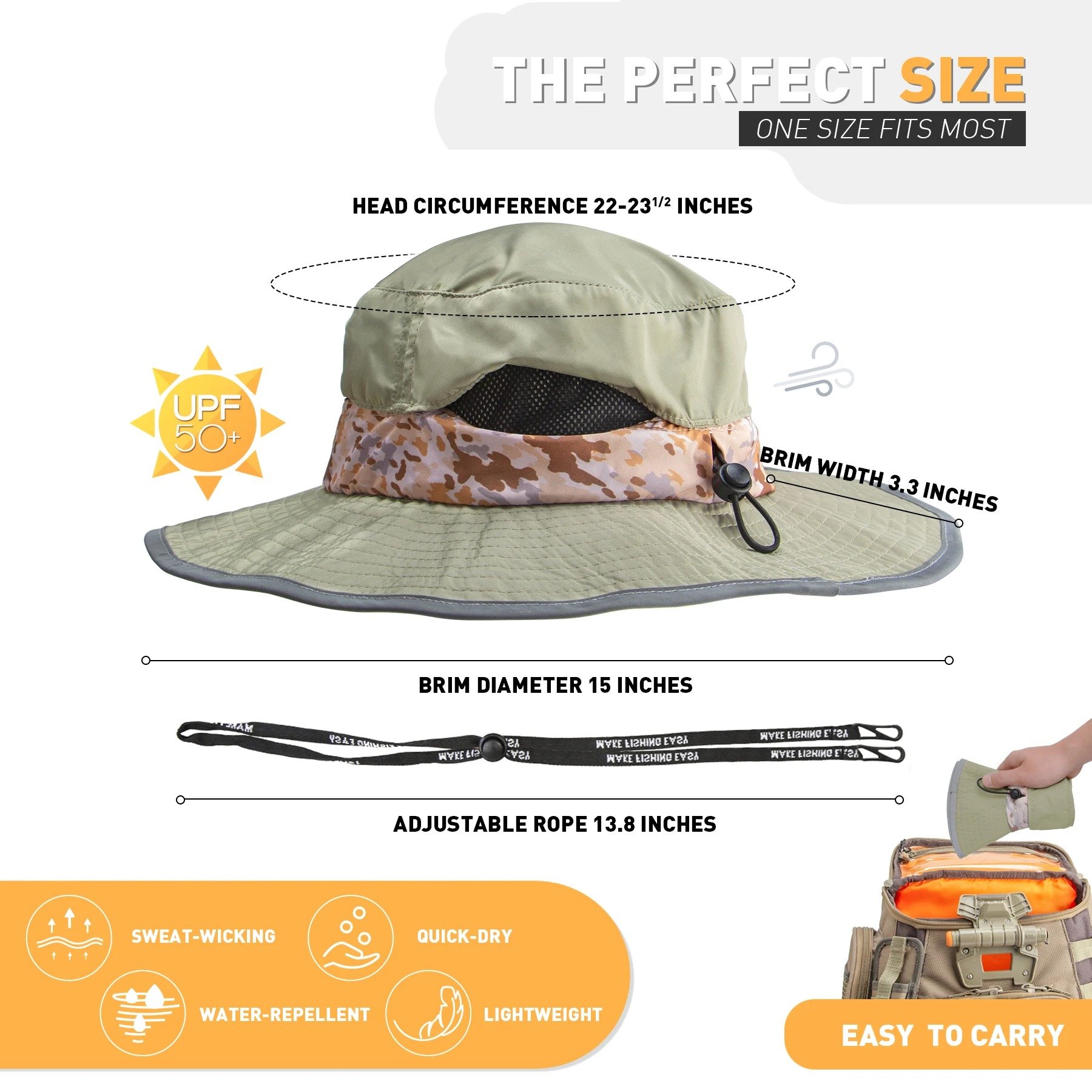 Breathable Sun Protection Hat with Reflective Brim for Fishing & Outdoor Sports - Image 6