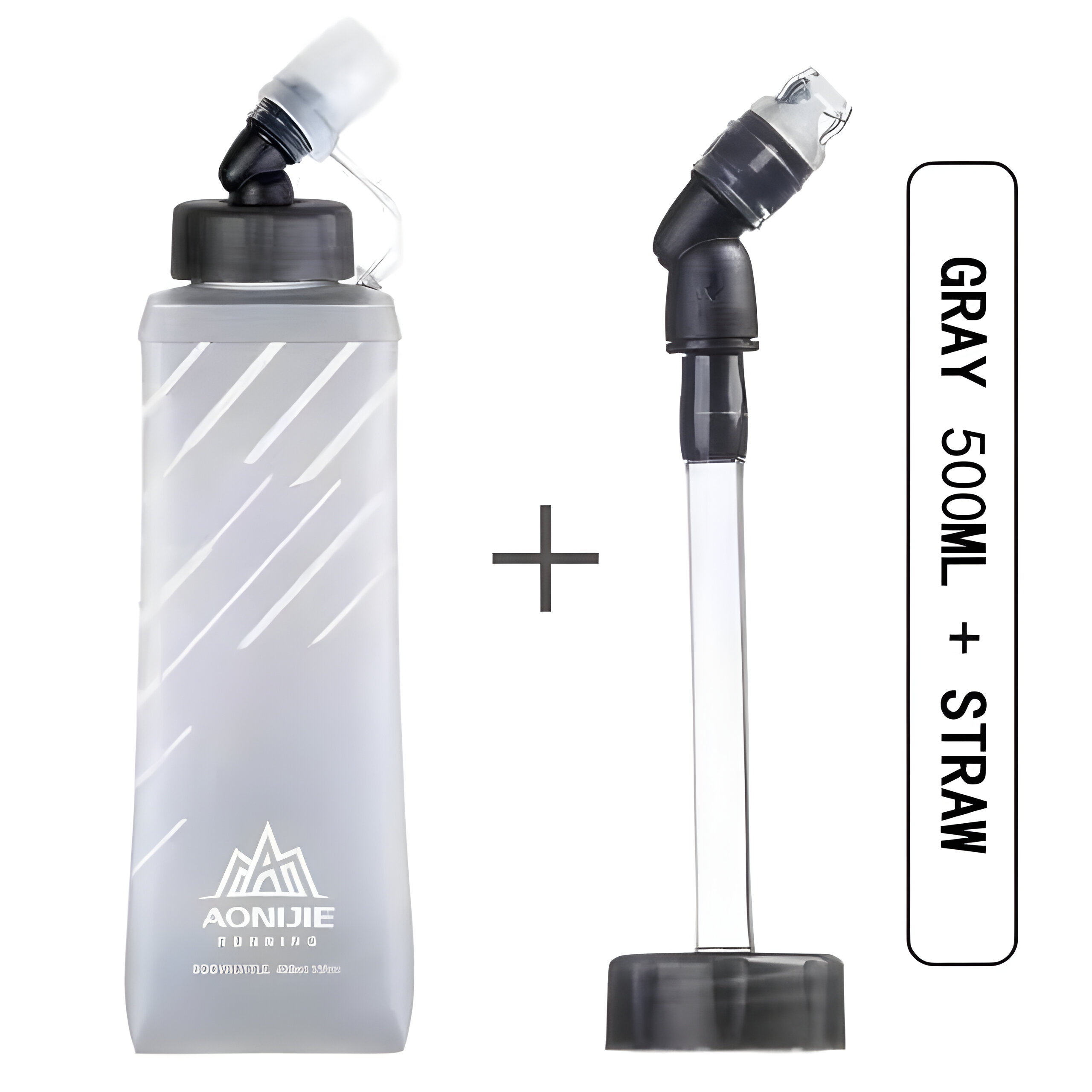 500ml (17oz) and straw