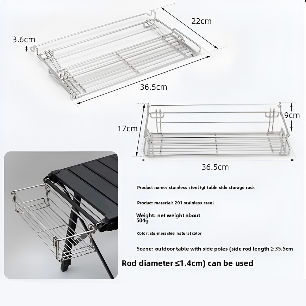 Outdoor Folding Rack & Mesh Side Hanger for IGT Table System - Image 6