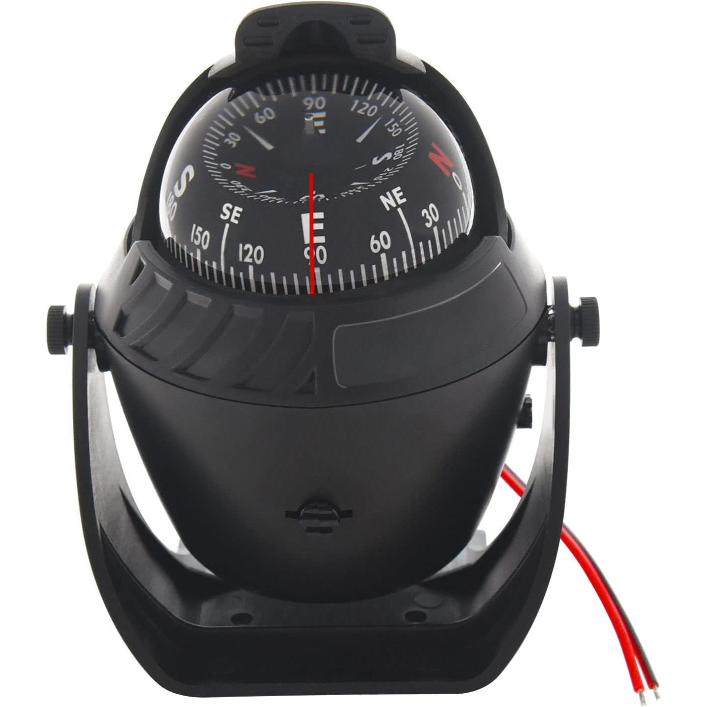 Vehicle & Marine Navigation Compass with Adjustable Magnetic Deviation