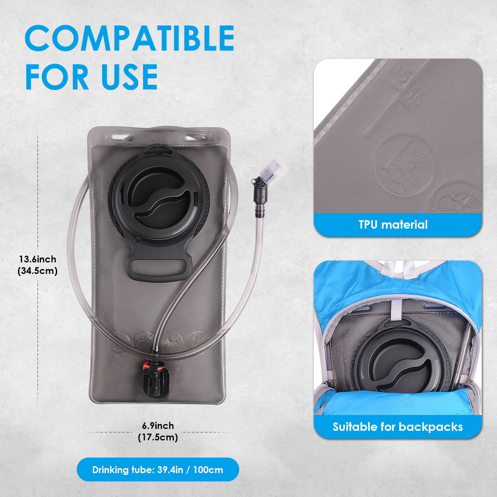 Hydration Water Bladder Reservoir Pack for Cycling, Running, Hiking - Image 6